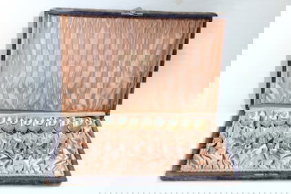 Set of 10 silver demitasse or coffee spoons