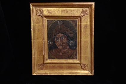 Traditional Painted Portrait Painting in Frame