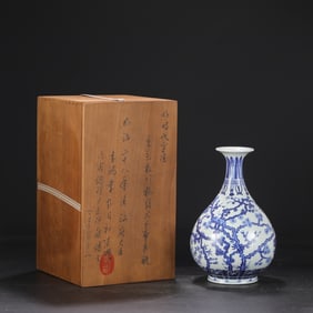 Chinese Blue and White Porcelain Vase,Mark