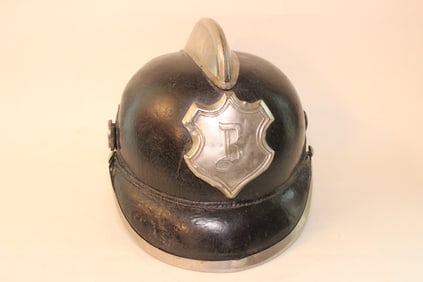 WWII German J.G.Lieb Biberach Brass Fireman Helmet
