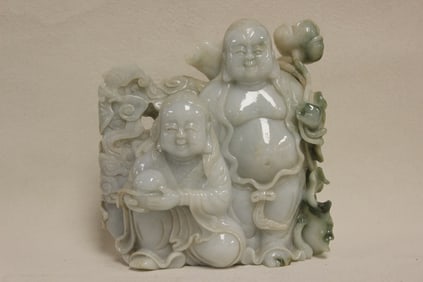 Chinese Carved Jadeite Figurine of the Buddha.