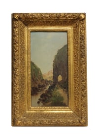 Impressionist Landscape Oil on Board,Eugène Galien -Laloue (1854–1941)