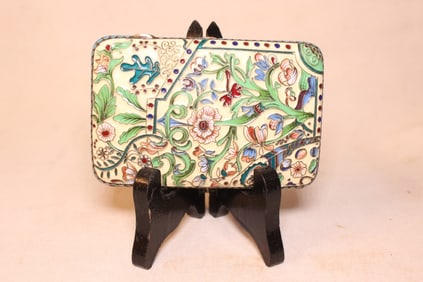 Russian Enamel Silver Cigarette Case