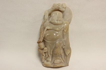 Fine Chinese Soapstone Carved Buddha