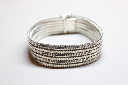 Flexible Sterling silver Mesh Bracelet
