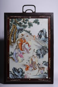 Chinese Famille Rose Porcelain Plaque