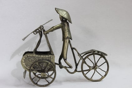 Chinese handcrafted metal figural sculpture