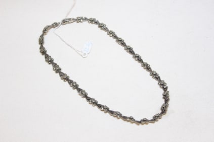 Vintage sterling silver link choker necklace