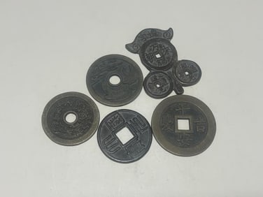 Five Chinese Copper Coins