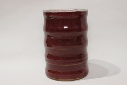 Chinese Ox Blood Glazed Porcelain Brush Pot