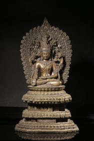 Tibetan-style Bronze Statue of the Buddha Amitayus