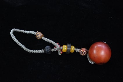 Antique Chinese Toggle and Bead Ornament