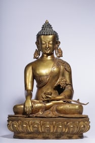 Chinese Gilt Bronze Buddha Statue.