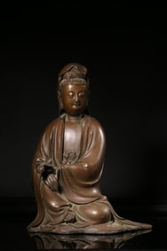 Chinese Bronze Guanyin Statue