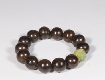 Chinese Chengxiang Wood Beads Bracelet