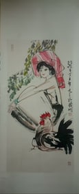 Chinese Ink and color Hanging Scroll Painting