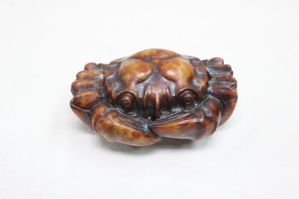 Chinese Carved Stone Crab