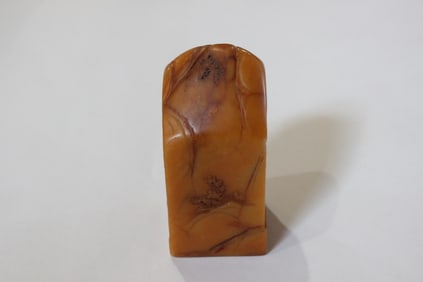 Chinese Yellow Soapstone Carved Seal