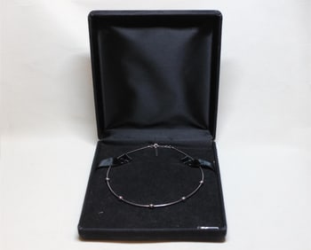 SterlingSilver choker necklace with floating beads