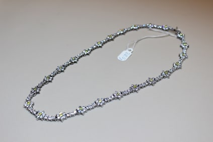 vintage floral cluster choker necklace