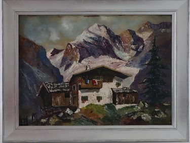 German, Framed Oil on Panel, "Karl Merk"