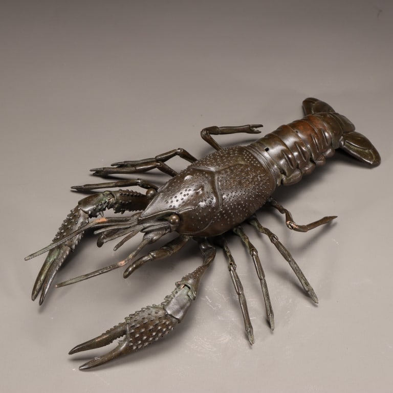 Japanese Bronze sculpture of a Crayfish (1 of 11)