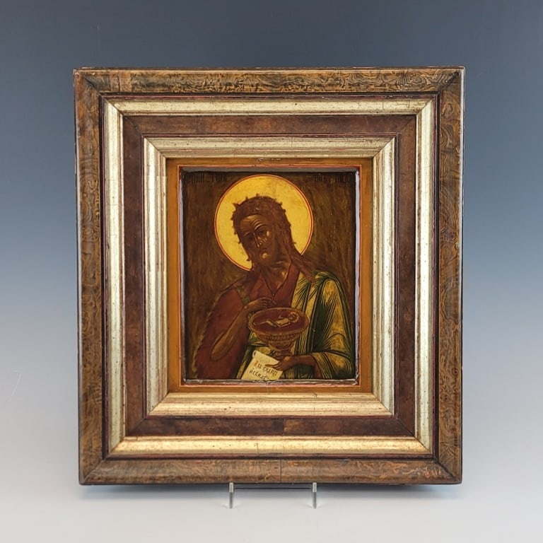 19C Russian Orthodox Icon John the Baptist (1 of 6)