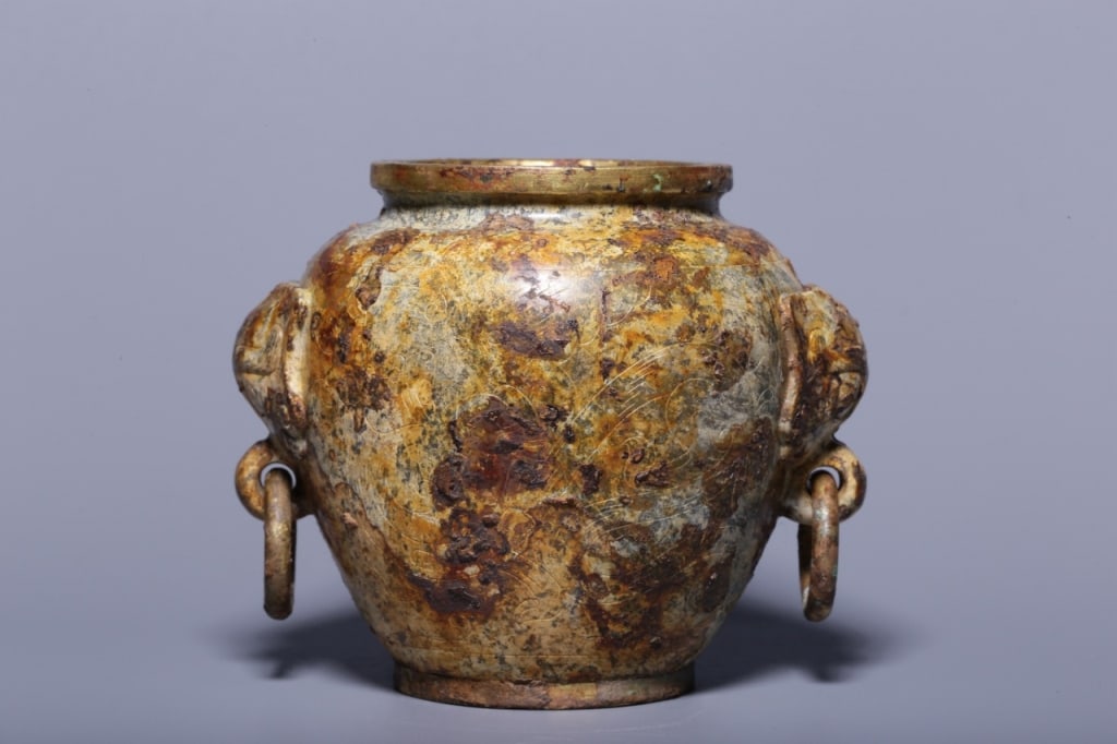 Chinese Archaic Jade Ritual Jar w Handles (1 of 8)