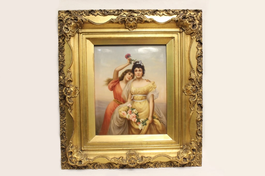 Framed Classical-style romantic scene Plaque (1 of 10)