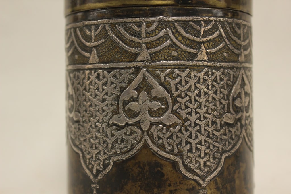 Antique Middle Eastern brass container - 3
