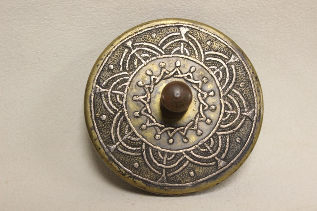 Antique Middle Eastern brass container - 5