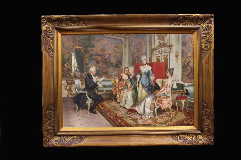 Larger oil on canvas Painting entitled"The Recital (1 of 9)