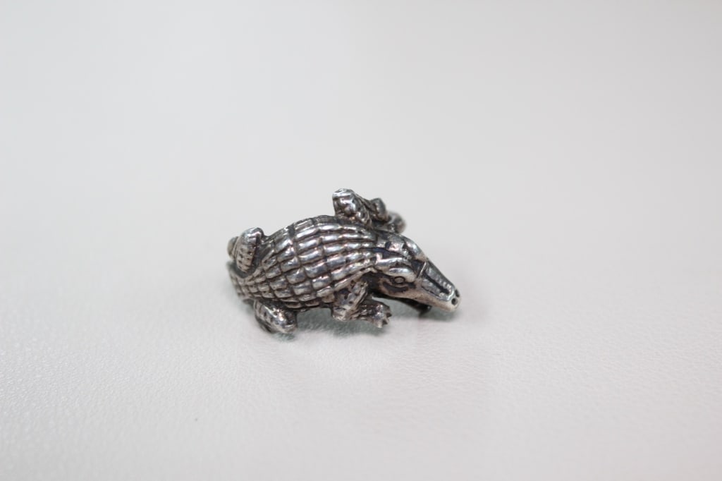 Silver Crocodile Wrap Ring: Silver Crocodile Wrap Ring