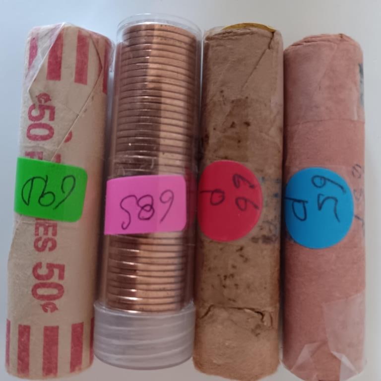 Four Rolls of Lincoln Memorial Cent (penny) (1 of 2)