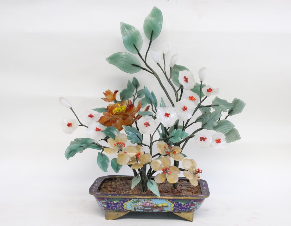 Chinese Jade&Semi-Precious Stone Bonsai Tree (1 of 7)