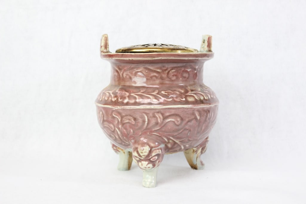 Chinese Glazed Tripot Porcelain Censer (1 of 7)