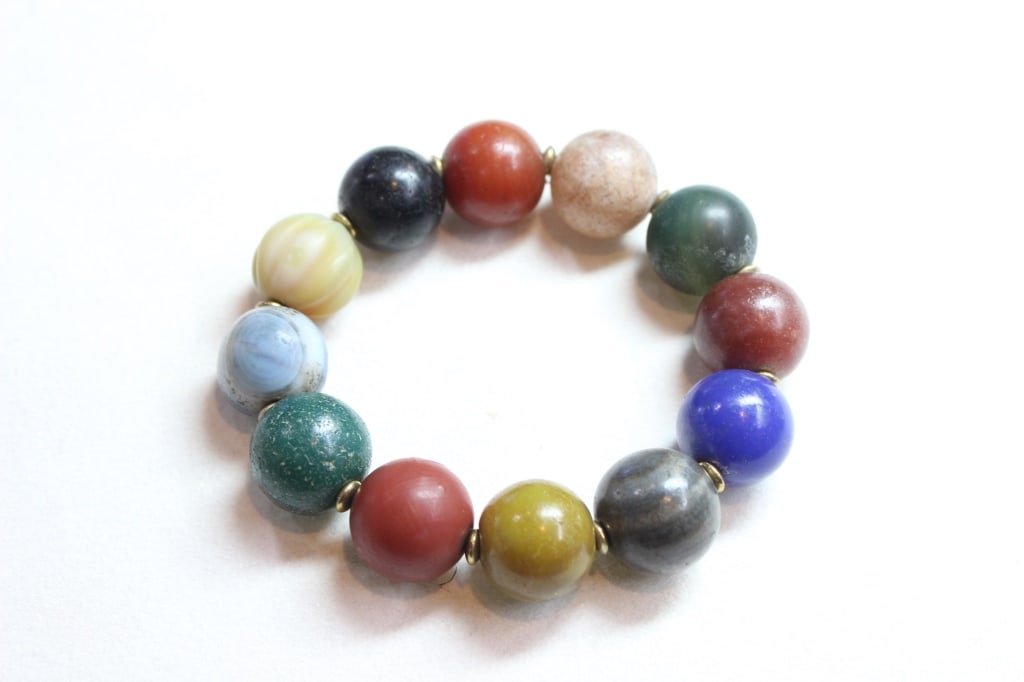 Multi-gemstone Beaded Stretch Bracelet (1 of 3)