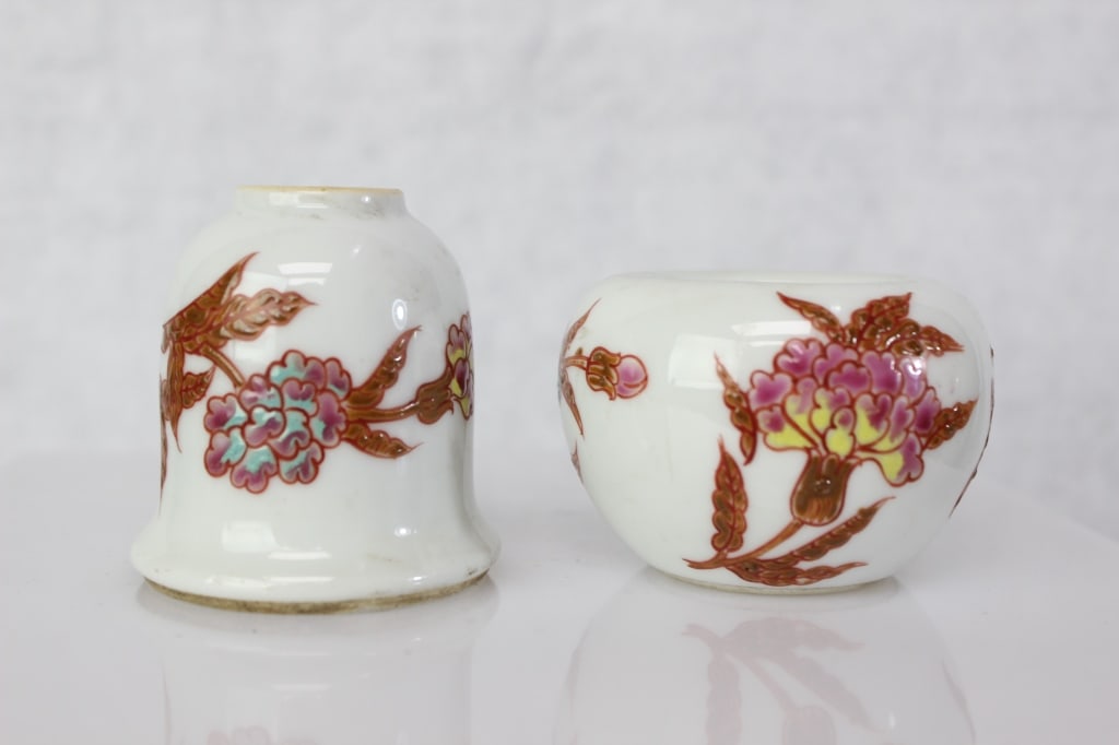 Two Chinese Glazed Porcelain Washer , Mark (1 of 5)