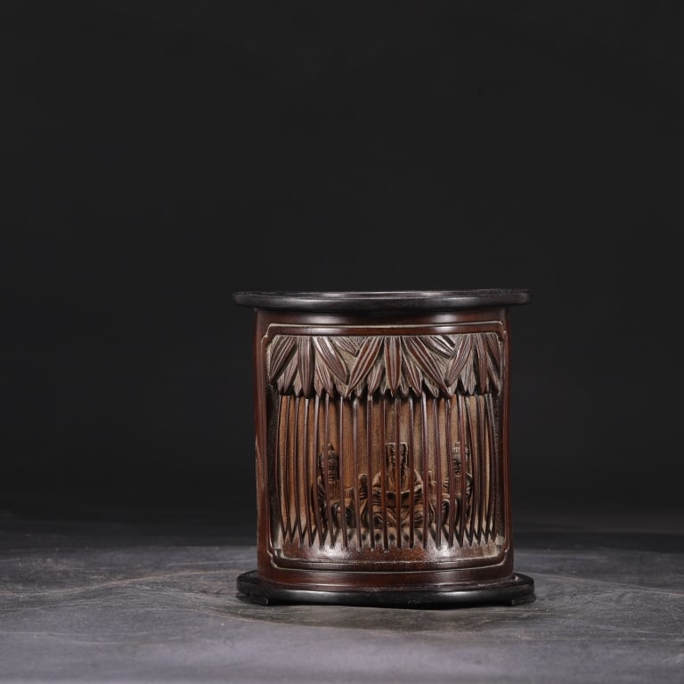 Chinese Bamboo Carved Brushpot (1 of 8)