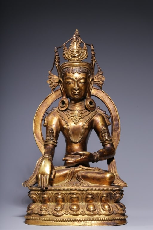 Chinese Gilt Bronze Buddha Statue (1 of 9)