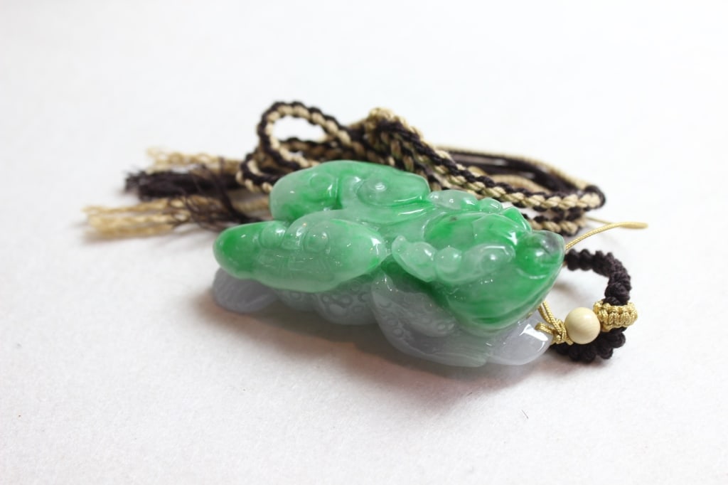 Jadeite Carved Pixiu Pendant (1 of 3)