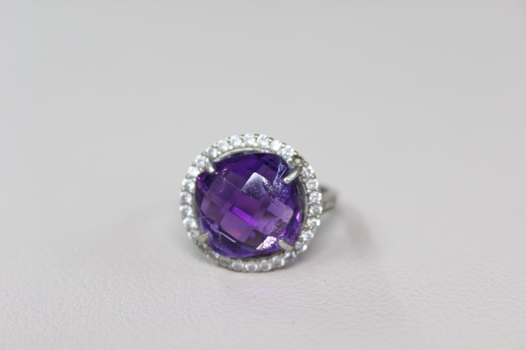 Oval-cut Amethyst Cocktail Ring (1 of 7)