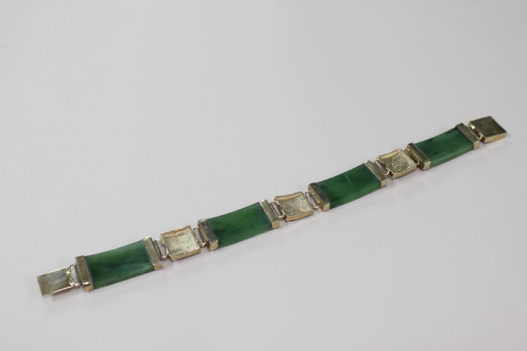 Spinach Jade Bracelet - 7