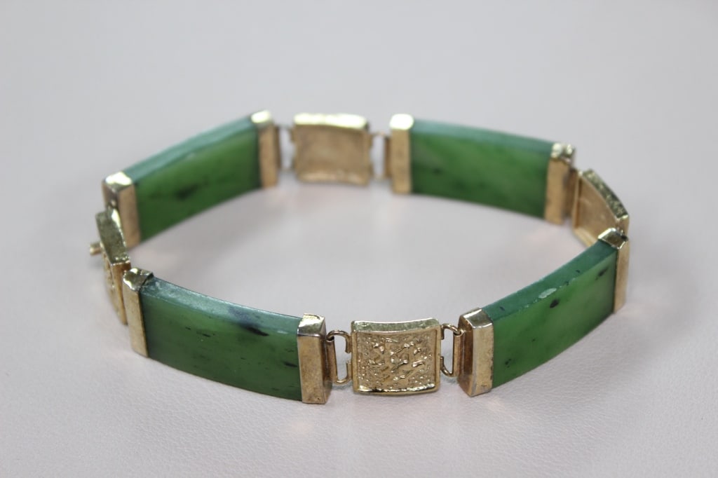 Spinach Jade Bracelet - 8