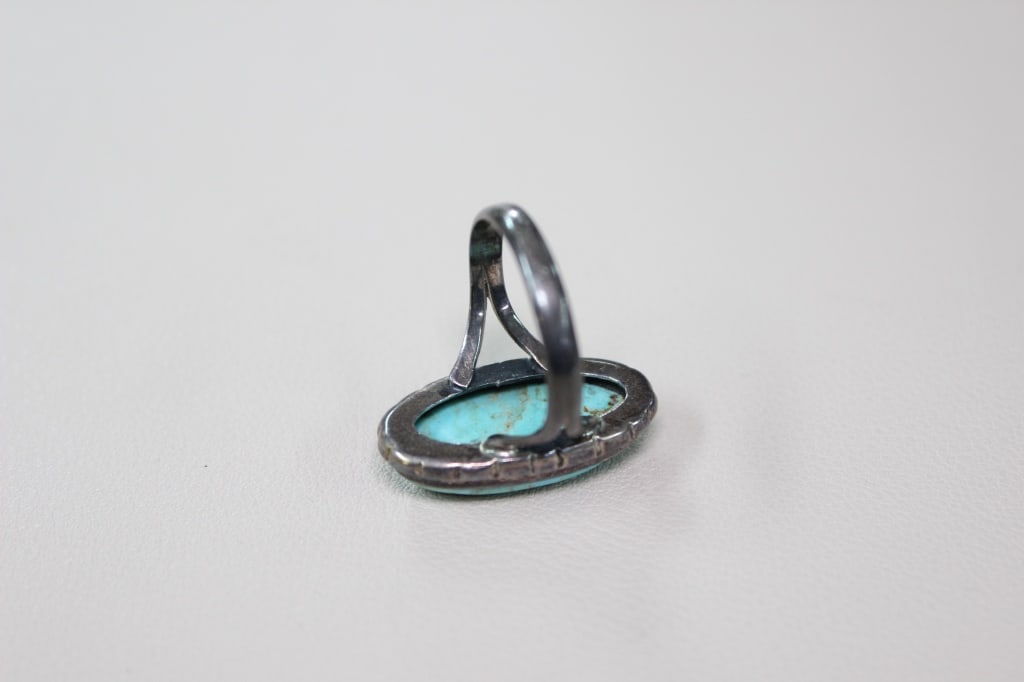 Turquoise Sterling Silver Ring - 4