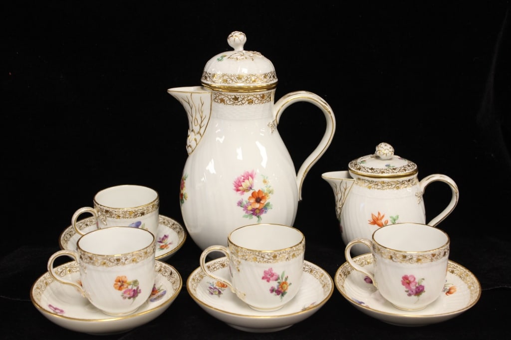 19th-Century KPM Hand Paint Coffee Teapot Set (1 of 10)
