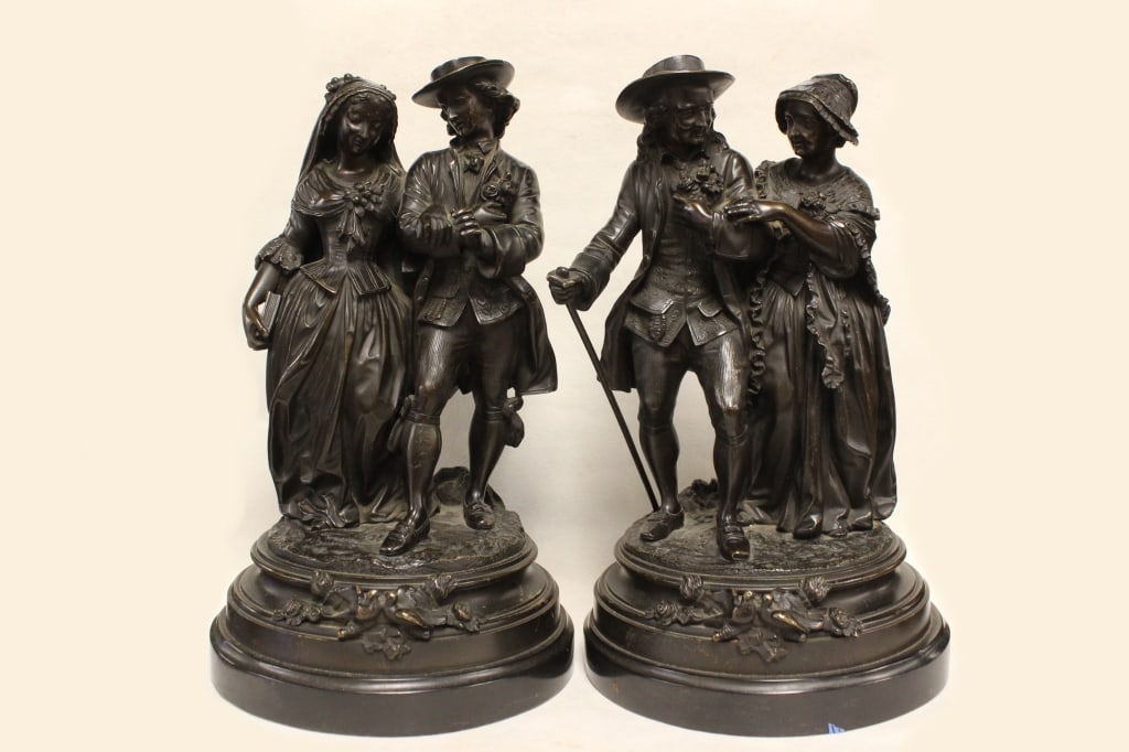 French Bronze sculpture Figural Group,late19th.C (1 of 8)