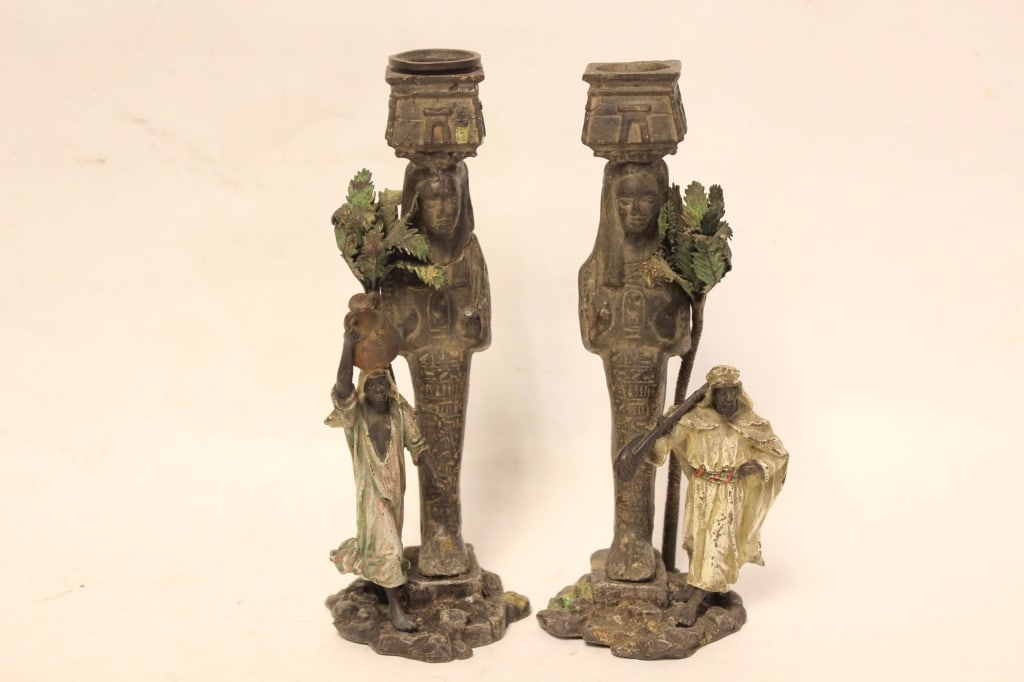 Pair of Vienna Bronze Candle Holder (1 of 9)