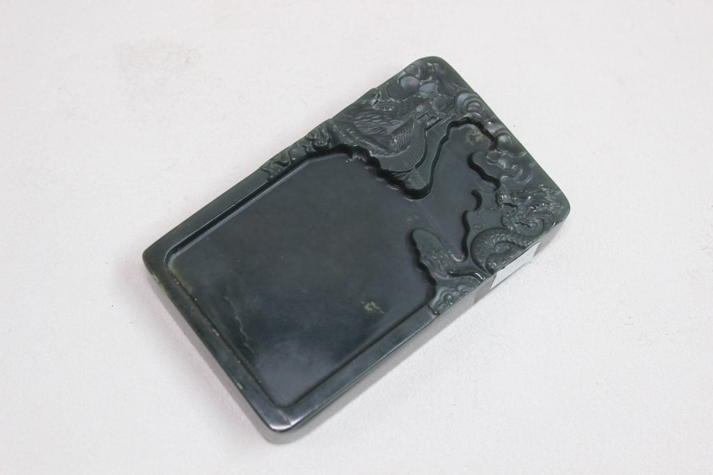 Chinese Spinach Jade Inkstone - 3