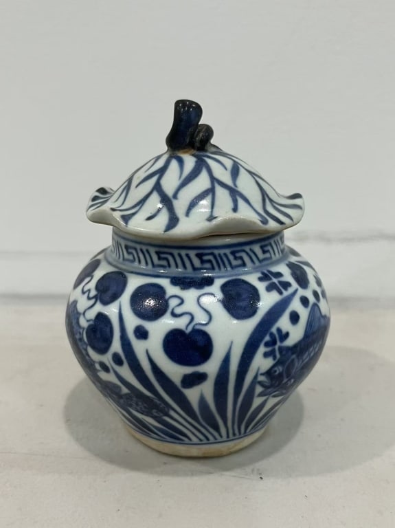 Chinese Blue&White Porcelain"Fish and Lotus" Jar (1 of 5)